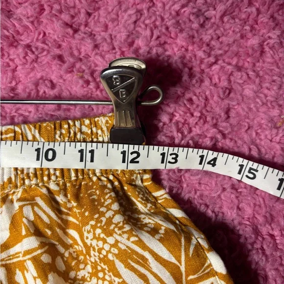 Christian Siriano Linen Tropical Print ruffle Skirt spring summer vacation - Picture 6 of 6